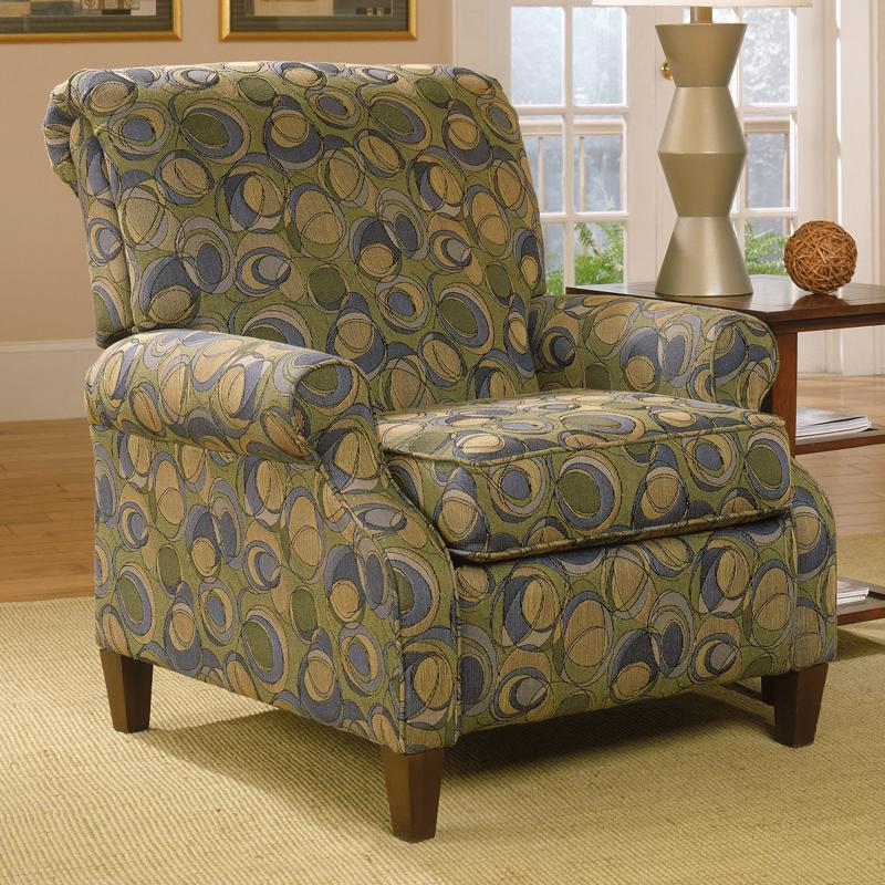 England Highland View Contemporary High Leg Recliner with Rolled Arms